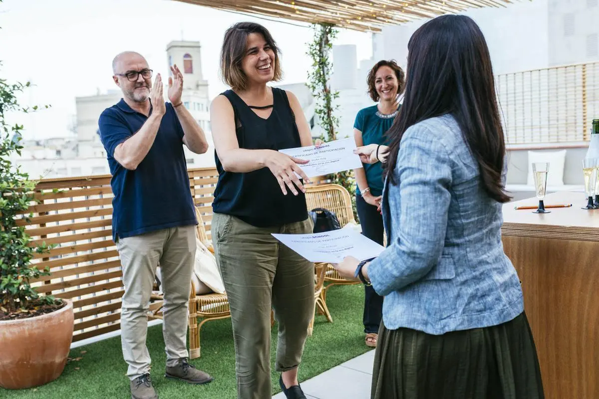 Estudiantes de Utopicus en el programa piloto Bootcamp en Barcelona